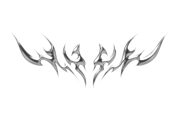 Soyut Neo Kabilesi Krom elementi şeffaf arkaplan