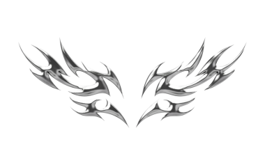 Soyut Neo Kabilesi Krom elementi şeffaf arkaplan