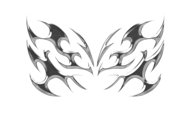 Soyut Neo Kabilesi Krom elementi şeffaf arkaplan