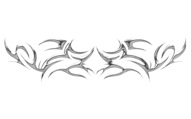 Soyut Neo Kabilesi Krom elementi şeffaf arkaplan