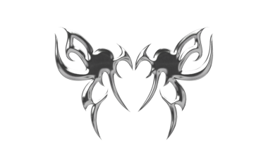 Soyut Neo Kabilesi Krom elementi şeffaf arkaplan