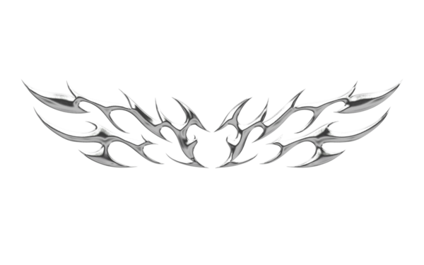 Soyut Neo Kabilesi Krom elementi şeffaf arkaplan