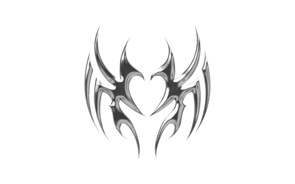 Soyut Neo Kabilesi Krom elementi şeffaf arkaplan