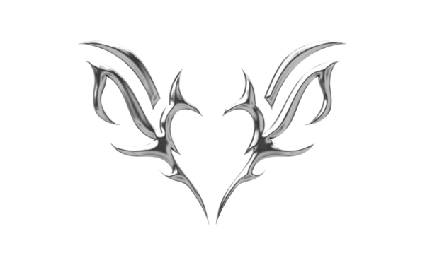 Soyut Neo Kabilesi Krom elementi şeffaf arkaplan