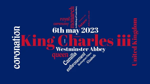 World Cloud Coronation His Royal Majesty King Charles Iii May — Foto de Stock