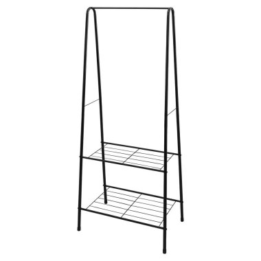 Metal kitaplık. Arka plandan izole edilmiş. İç öge