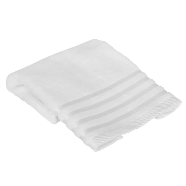 白色的纺织品毛巾 与背景隔离 — 图库照片