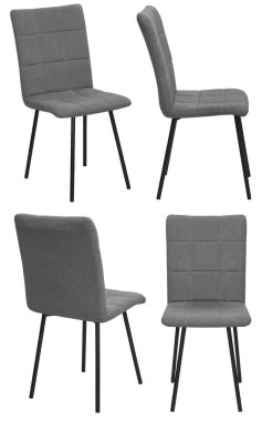 Ev ya da kafe için dışkı. İç mekanın bir parçası. Arka plandan izole edilmiş. Farklı açılarla.