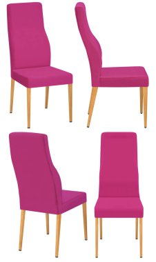 Ev ya da kafe için dışkı. İç mekanın bir parçası. Arka plandan izole edilmiş. Farklı açılarla.