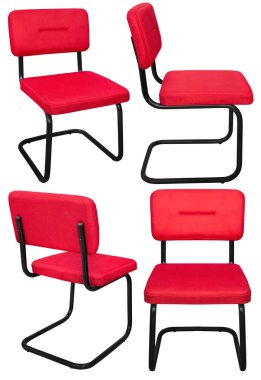 Ofis ya da ev için dışkı. İç mekanın bir parçası. Arka plandan izole edilmiş. Farklı açılarla.