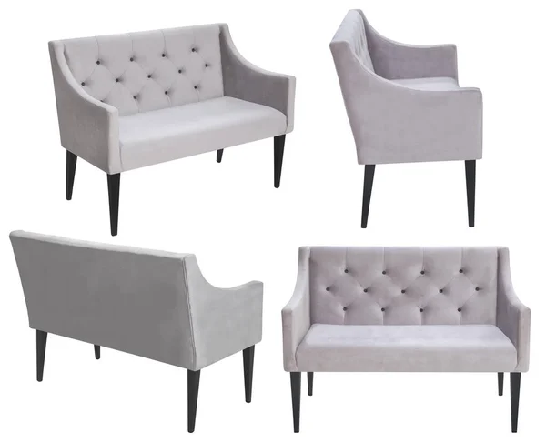 Sofa for office or home. Isolated from the background. In different angles. Interior element