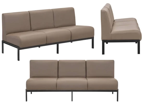 Sofa for office or home. Isolated from the background. In different angles. Interior element