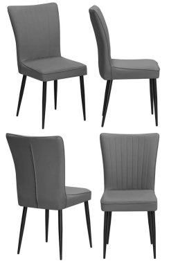 Ofis ya da ev için sandalye. İç mekan. Arka plandan izole edilmiş. Farklı açılardan.