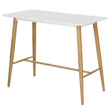 Yüksek bar masası. İç mekan elementi. Arkaplandan izole edilmiş