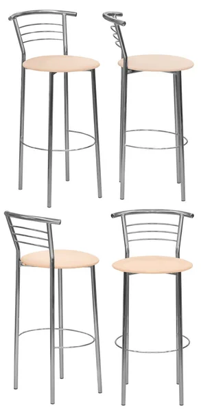 Bar Stool Interior Element Isolated Background Different Angles — Stock Photo, Image