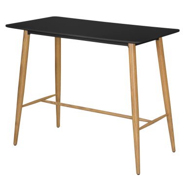 Yüksek bar masası. İç mekan elementi. Arkaplandan izole edilmiş