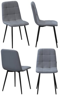 Ev ya da kafe için sandalye. İç mekan. Arka plandan izole edilmiş. Farklı açılardan.