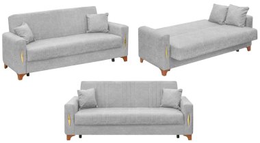 Folding sofa. Isolated from the background. In different angles. Interior element