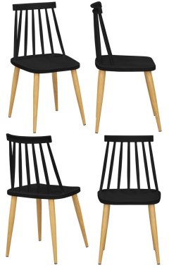 Ev ya da kafe için modern sandalye tasarımcısı. Arka plandan izole edilmiş. İç mekan. Farklı açılardan.