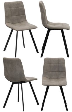 Ev ya da kafe için sandalye. İç mekan elementi. Arka plandan izole edilmiş. Farklı açılarla.