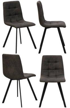 Ev ya da kafe için sandalye. İç mekan elementi. Arka plandan izole edilmiş. Farklı açılarla.