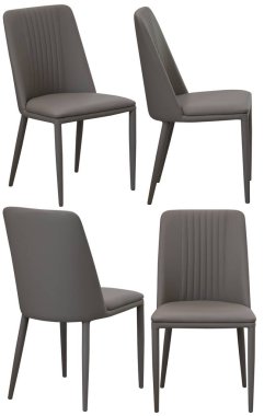 Ev ya da kafe için sandalye. İç mekan elementi. Arka plandan izole edilmiş. Farklı açılarla.