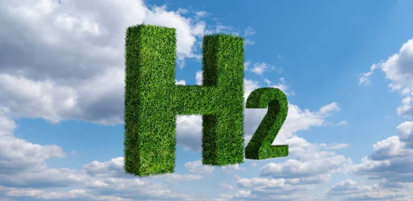 Symbol Für Wasserstoff Aus Gras — Stockfoto