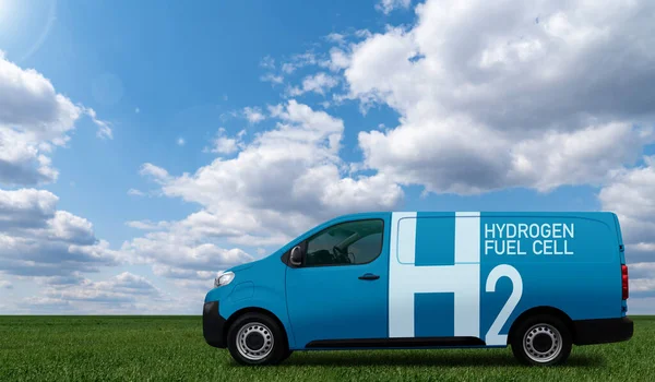 A hydrogen fuel cell delivery van concept. Clean transportation