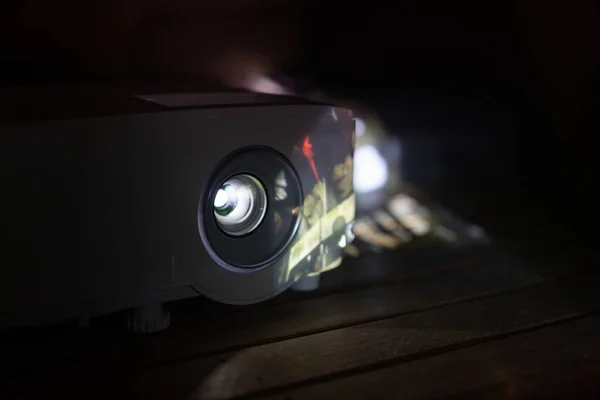 Home Theater Projector Dark — Stock Photo, Image