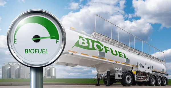 Concetto Decarbonizzazione Del Biocarburante Neutrale Carbonio — Foto Stock