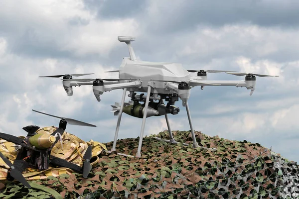 Militaire Drone Gewapend Met Bom Hoge Kwaliteit Foto — Stockfoto