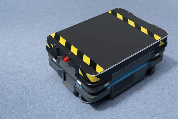 Robot Móvil Para Transportar Una Caja Almacén Foto Alta Calidad — Foto de Stock