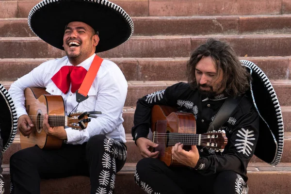 Mexikanska Musiker Mariachi Band Stadsgata — Stockfoto