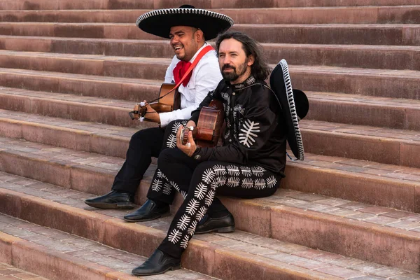 Mexická Muzikantská Mariachi Kapela Ulici Kvalitní Fotografie — Stock fotografie