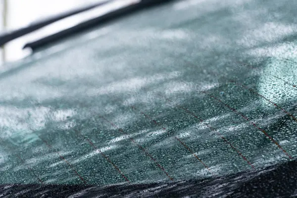 Parked Car Snow Windshield — Stock Photo, Image