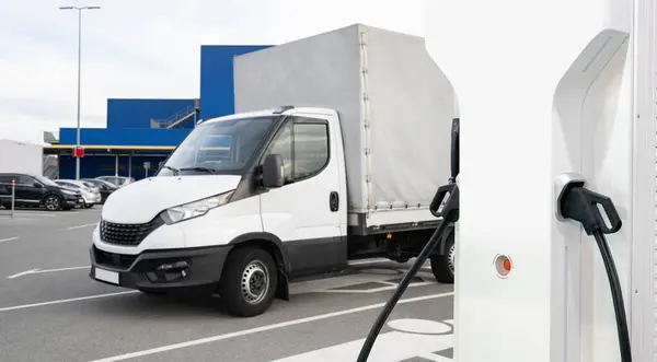 Electric Truck Charging Station Concept — Stock Photo, Image