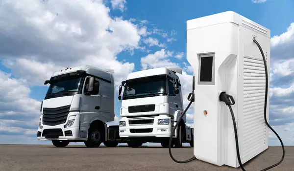 Electric Trucks Charging Station Concept — Stock Photo, Image