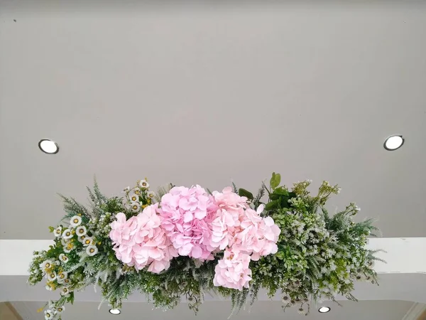 Красиві Квіти Воротах Білому Тлі — стокове фото