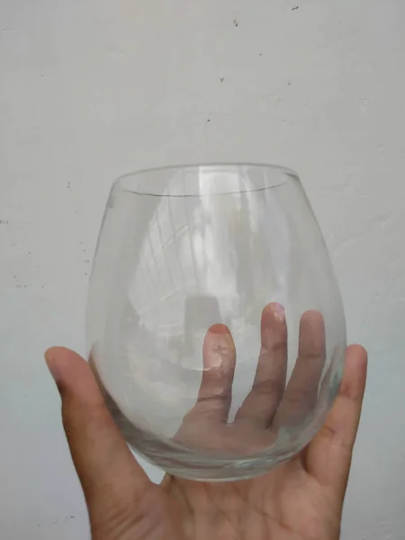 Glas Wasser Der Hand — Stockfoto