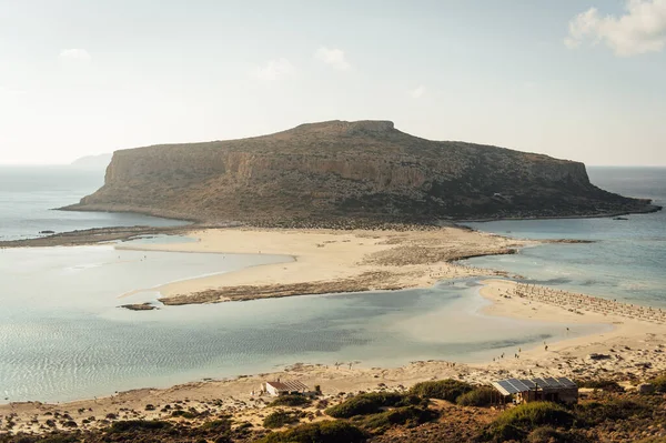 Остров Грамвуса Красивый Пляж Балос Закате Острове Крит Греция Горизонтальная — стоковое фото