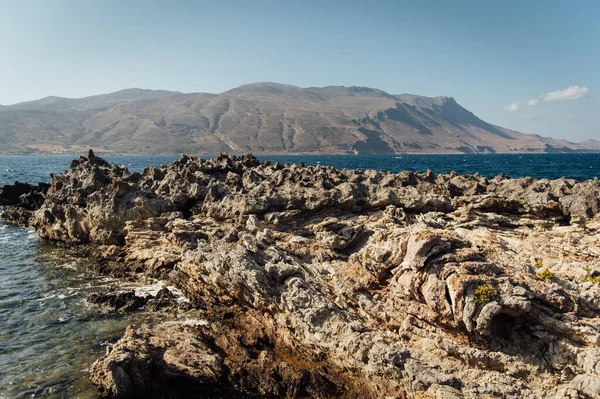 Средиземное Море Скалистый Берег Крита Греция — стоковое фото