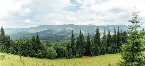 Verdes Montanhas Ucranianas Hora Verão Belas Vistas Dos Maiores Picos — Fotografia de Stock