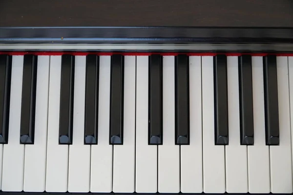 Donna Imparare Suonare Pianoforte — Foto Stock