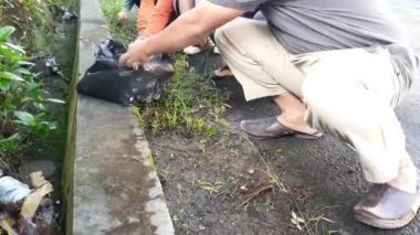 Toplum aktiviteleri yol kenarındaki çimleri ve hendekleri söküyor