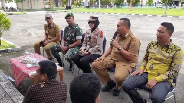 Pariaman Indonesië Februari 2024 Regionale Secretaris Van Pariaman City Geeft — Stockvideo