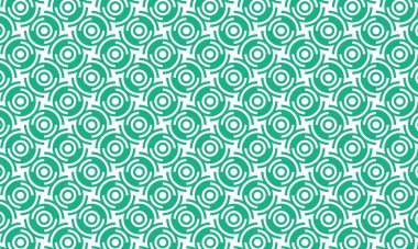 Kalın çizgili yeşil daireli kusursuz vektör deseni. Havalı geometrik doku. Modern soyut arkaplan.