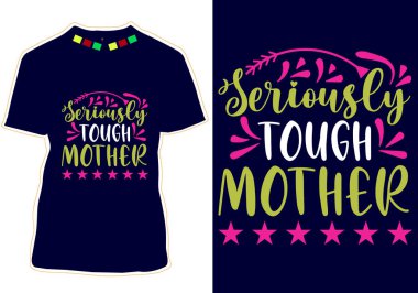 Mutlu Anneler Günü Tişört Tasarım Vektörü