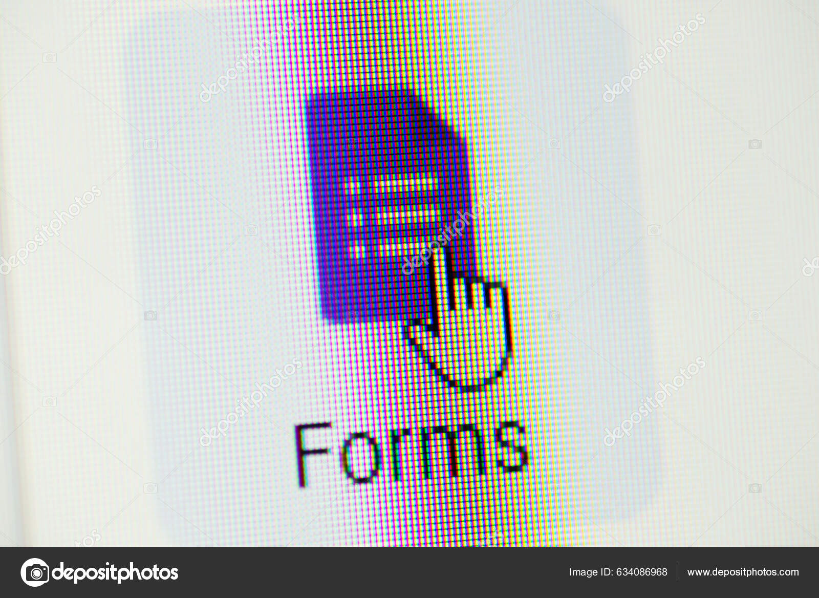 Cursor Google Forms Icon Screen Computer Macro Shot Chernihiv Ukraine