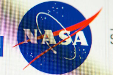 Close-up shot of computer screen with NASA logo. Chernihiv, Ukraine - January 15, 2022