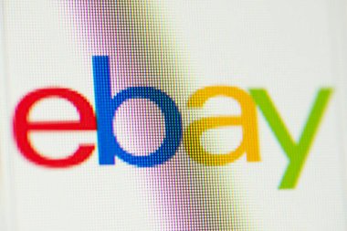 Ebay logo on screen of computer. Chernihiv, Ukraine - 15 January 2022